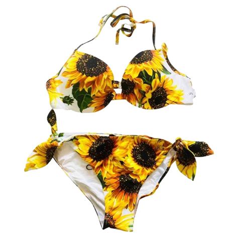 dolce gabbana yellow bikini|dolce and gabbana swimsuit.